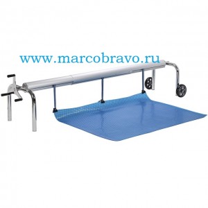 Роликовый механизм Vagner pool Jumbo 6,4-8,6 м, из нержавеющей стали и алюминия, на колёсах+стойка