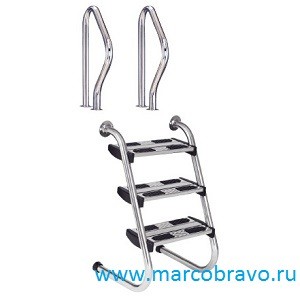 Лестница без поручней Flexinox Two Pieces Easy Access 3 ступени из стали AISI-316