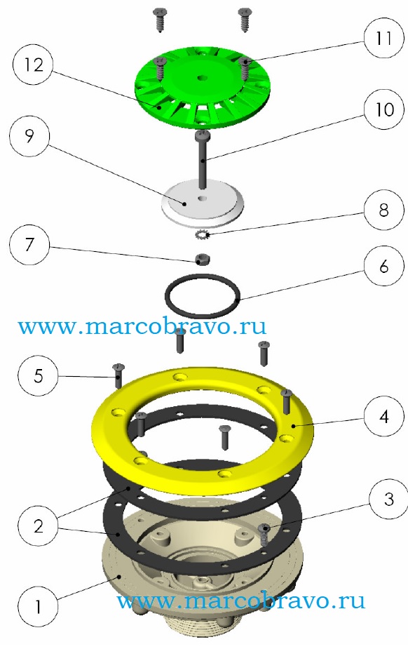 Расположение форсунок в бассейне