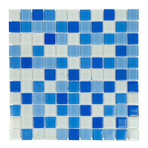 Плитка мозаичная AquaViva Cristall Bahama (25x25x4 мм), светлая классическая