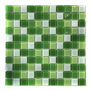 Плитка мозаичная AquaViva Cristall Green Light (25x25х4 мм), светлая