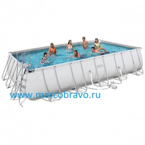 Прямоугольный каркасный бассейн Bestway 56226, размер 6,71х3,96х1,32 м