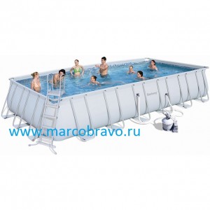 Прямоугольный каркасный бассейн Bestway 56279, размер 7.32х3.66х1.32 м