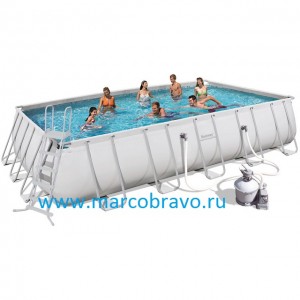 Прямоугольный каркасный бассейн Bestway 56278, размер 6,71х3,66х1,32 м