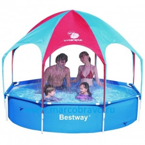 Круглый каркасный бассейн Bestway 56193, размер 2,44х0,5 м, с душем