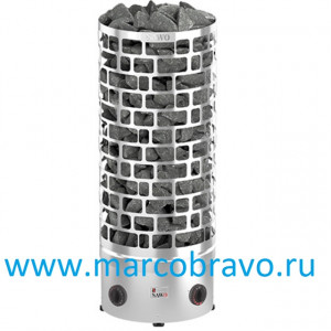 Напольная электрическая печь SAWO Aries Round ARI3-90NB-P (8-15 м3, 9 кВт) (с пультом управления)